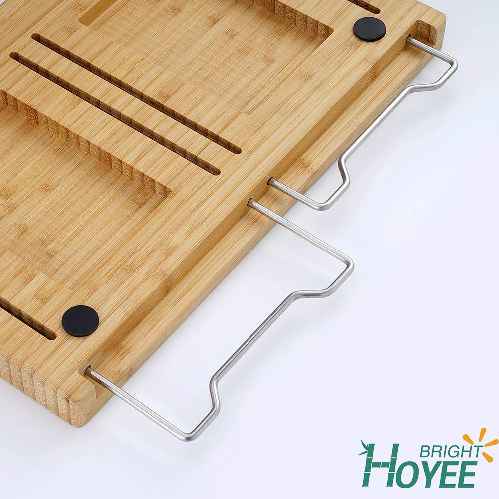 Kitchen Bamboo Cutting Board with Containers and Tableware