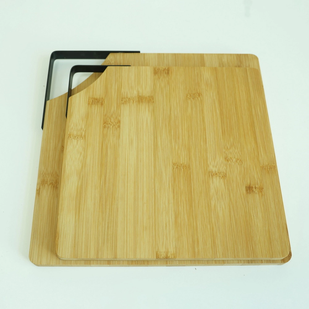 Multifunctional Smart Double Sided Bamboo Cutting Board Set of 2 with Handle